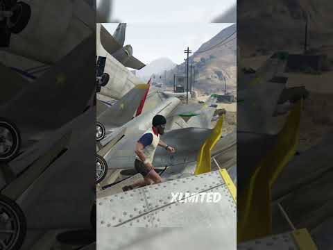 PESAWAT TEMPUR MENCOBA MENGHENTIKAN KERETA API DI GTA V #gta5 #gta