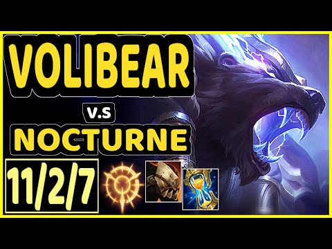CLID (VOLIBEAR) vs NOCTURNE - 11/2/7 KDA JUNGLE CHALLENGER GAMEPLAY - KR