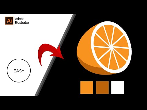 Orange tutorial in Adobe Illustrator - 1 minute tutorial for beginner