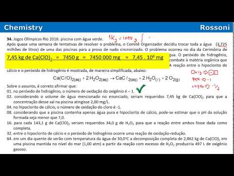 UFSC 2017 Q34 - Porque a piscina fica verde