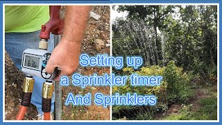 Now that we have WATER, Lets set up the QUOBAS TWO ZONE SPRINKLER TIMER and SPRINKLERS on our Trees