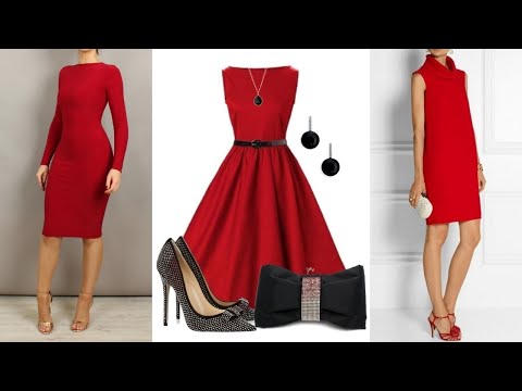 VESTIDOS FORMALES EN ROJO 💞LOOKS CON VESTIDOS ROJO FALMAL💖OUTFITS WITH RED FASHION DRESSES 2022