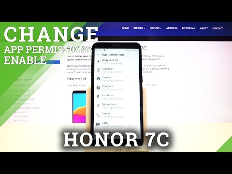 How to Manage Apps – App Permissions in HUAWEI Honor 7C
