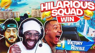 Hilarious Fortnite Squad Win - FT. RYANSWAZE & DRHOBS