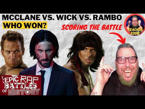 Historian Grades The Battle - John Wick vs John Rambo vs John McClane | ERB Scoring Reaction