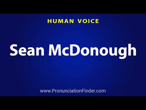 How To Pronounce Sean McDonough