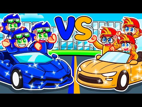 BLUE FAMILY Vs YELLOW FAMILY In Driving Empire...