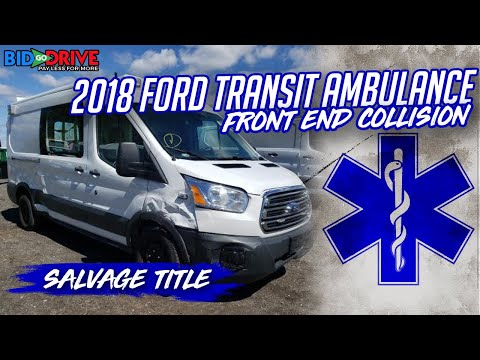 Salvage Ford Transit Ambulance 2018  ( Walk Around Video ) Salvage | BidGoDrive