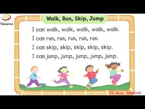 I can walk, run, skip , jump