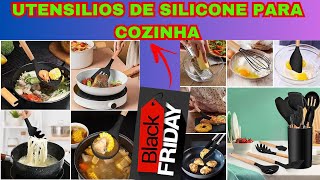 Utensílios de  Cozinha - kit colheres de silicone para cozinha Utensílios de Silicone para Cozinha