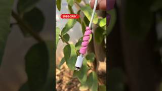 phone 📱 charging cable ⚡ protector sirf 50 rs mai | spiral rubber | #shortsfeed #rubber_spiral