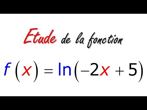 Fonctions logarithmes ( Etude d'une fonction )