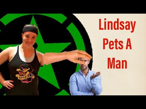 Achievement Hunter: Lindsay Pets A Man
