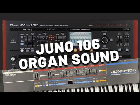 Juno-106 Organ Sound with Behringer DeepMind 12 [Synthesizer Demo] (No Talking)