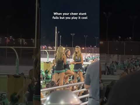 When your cheer stunt fails but you play it cool #cheer #cheerleading #cheerfail #fail