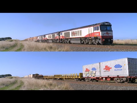 5MP9 SCT Freight Train Makes A Slow Approach To Gheringhap (26/5/2023) - PoathTV Australian Railways