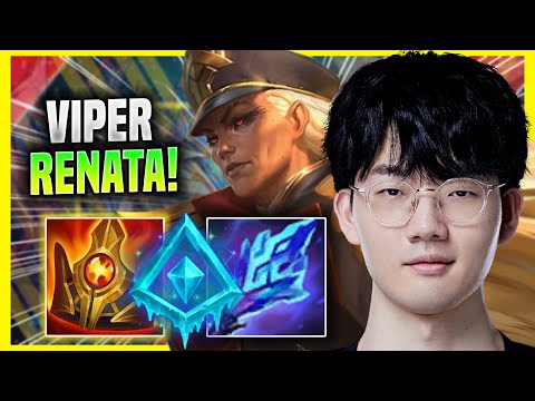VIPER FIRST TIME PLAYING NEW CHAMPION RENATA! - EDG Viper Plays Renata SUPPORT vs Lulu!