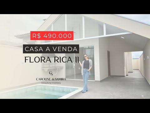 Casa moderna no Flora Rica II apenas R$ 490.000