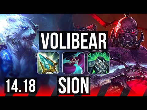 VOLIBEAR vs SION (TOP) | 12/1/10, 49k DMG, 7 solo kills, Dominating | EUW Master | 14.18