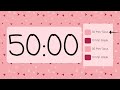 2 Hour Pomodoro Countdown Timer 50 Min Focus 10 Min Breaks Minimalist Design