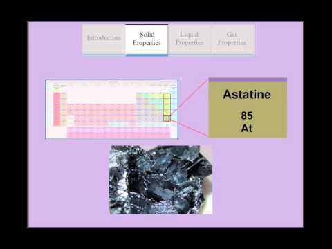 ChemWiki Elemental Minute: Astatine (Physical Properties)