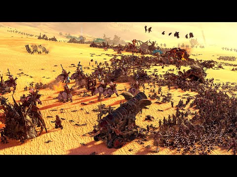 VAMPIRE COAST and CHAOS DWARFS vs BEASTMEN and OGRE KINGDOMS - TotalWar Warhammer 3