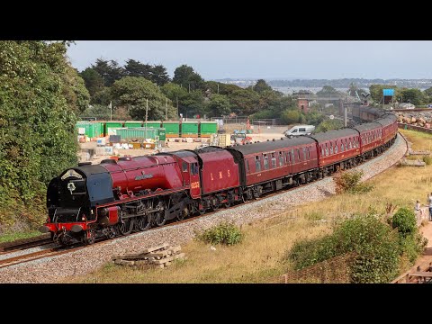 6233 Duchess of Sutherland on ‘The Royal Duchy’ at Dawlish & Newton Abbot (21/08/22)