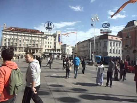 Praça Ban Jelacic, Zagreb, Croácia - Vista de 360 ​​graus