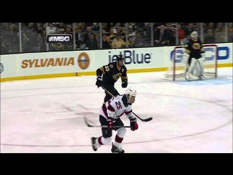 Cam Janssen hit on Zdeno Chara - 11-15-2011