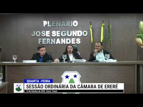 SESSÃO ORDINÁRIA DA CÂMARA DE ERERÉ AO VIVO