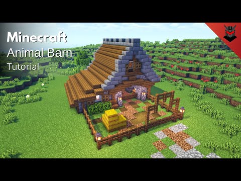 Mechitect - Minecraft: How to Build a Medieval Barn | Barn for Animals (Tutorial)