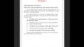 Staff Management Strategy 3 - Make Them Jump Through Hoops And Hurdles Before Hiring