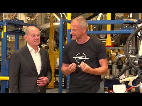 Festakt 125 Jahre Opel Automobil Produktion in Rüsselsheim mit Kanzler Olaf Scholz 08.06.2024