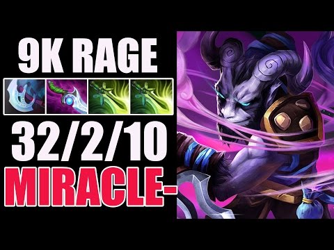 9K RAGE - Miracle- Plays Riki WITH 2 x BUTTERFLY & MADE 32 KILLS, A RAMPAGE - Dota 2