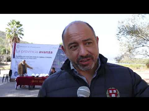 Sáenz supervisó el inicio de obras en el Dique Cabra Corral