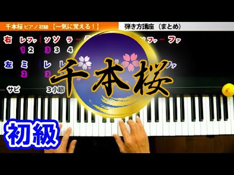 【一気に覚える！】千本桜(初音ミク) ピアノ 弾き方講座    まとめ ...