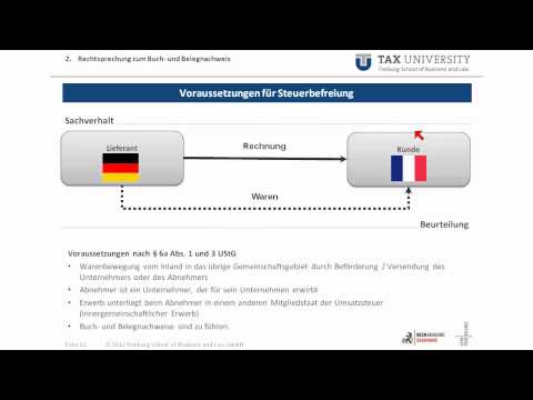 Gelangensbestätigungen
