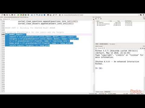 Building Natural Language Applications TensorFlow Create Placeholders Inputs Targets | packtpub com