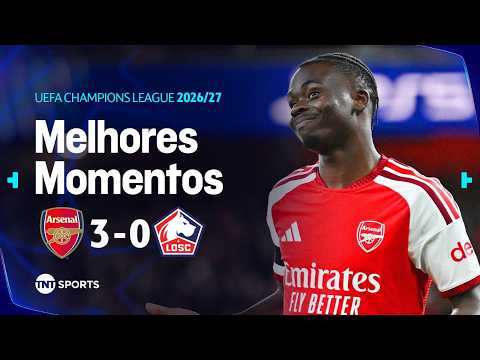 POLÊMICAS, GOLAÇOS E SHOW DE SAKA NA CHAMPIONS! ARSENAL 3 X 0 LILLE