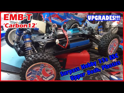 EMB-T 'Carbon12' - Quick Hop-Up - Upgrades - Surpass Hobby ESC 35a - AM-X12 Hybrid