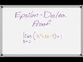 Epsilon-Delta Proof of Limit (Quadratic Example)