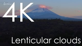 Lenticular clouds on Mt.Fuji [4k] / 空撮 笠雲と富士山