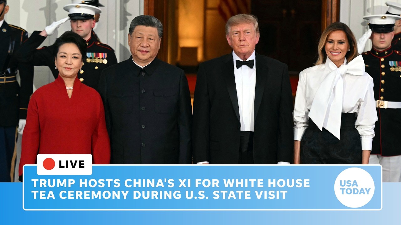 Live: Donald Trump hosts China's Xi Jinping for tea with first ladies Melania Trump and Peng Liyuan
