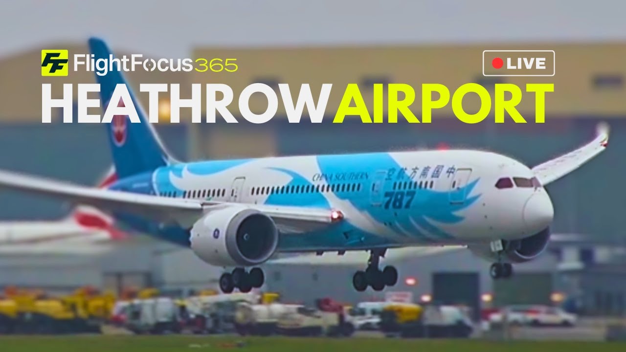 Heathrow Airport Live - CROSSWIND Monday 3rd Feb 2025
