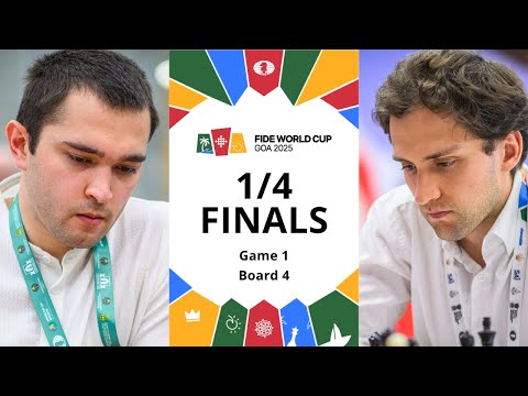🇺🇿 Nodirbek Yakubboev - Alexander Donchenko 🇩🇪 | FIDE World Cup 2025 | 1/4 finals | Game 1 | Board 4