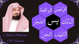 Download lagu Abdul Rahman Al Sudais || Al-Kahf   Yaseen   Ar-Rahman   Al-Waqiah   Al-Mulk   Al-Jinn   Al-Fajr || mp3