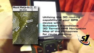 Route planning on Garmin GPS Handheld using Schadow1 Expeditions 3D Map