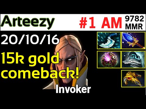 Arteezy (Evil Geniuses) - Invoker - 9782 MMR Rank#1 americas - Highlights Dota 2 Dota2