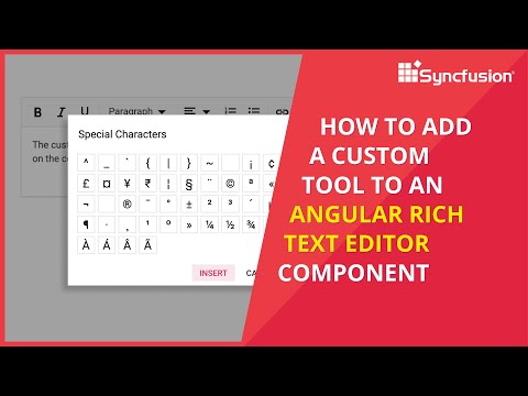 How to Add a Custom Toolbar Item to an Angular Rich Text Editor