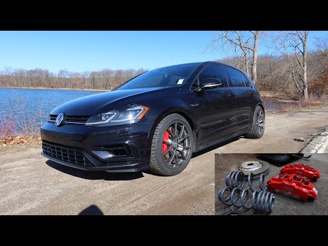 VW Golf R Big Brake Kit & Lowering Spring Install